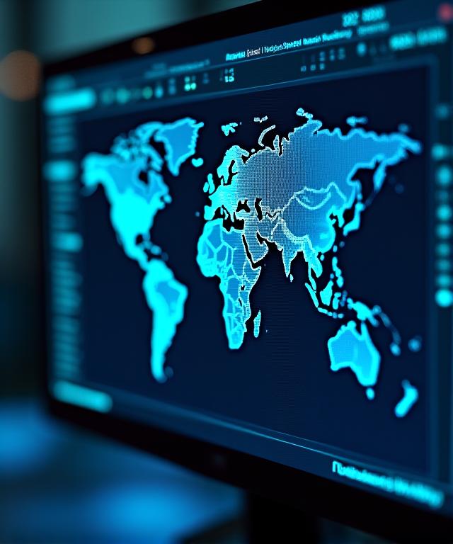 Advanced logistics dashboard showing global shipment maps and data analytics