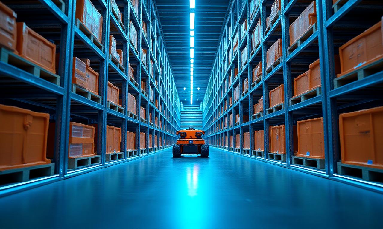 Automated robotic warehouse floor